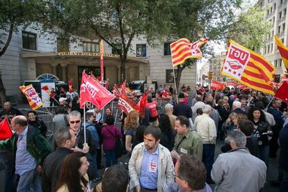 La manifestación en Barcelona.