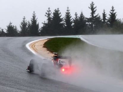 Sebastian Vettel, durante la segunda sesión de entrenamientos.  