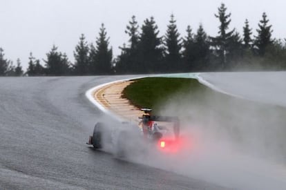 Sebastian Vettel, durante la segunda sesión de entrenamientos.  