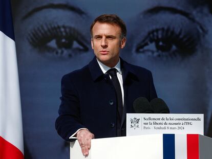 El presidente, Emmanuel Macron, este viernes en París.