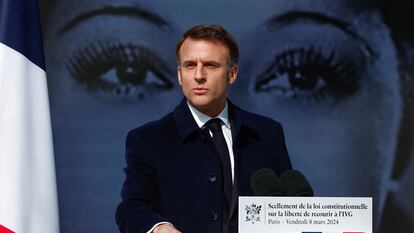 El presidente, Emmanuel Macron, este viernes en París.