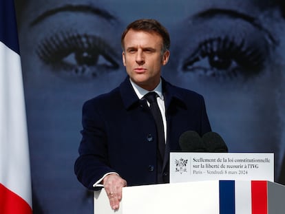 El presidente, Emmanuel Macron, este viernes en París.