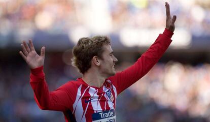 Griezmann durante el partido frente al Málaga