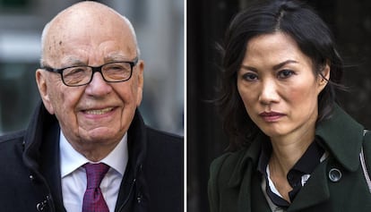 Rupert y Wendi Deng Murdoch.