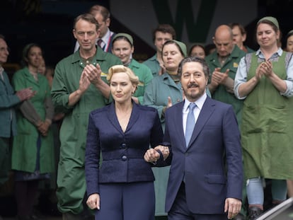 Kate Winslet and Guillaume Gallienne in ‘The Regime.’