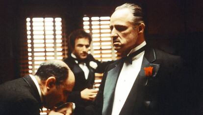 Marlon Brando en una escena &#039;El Padrino&#039; de Francis Ford Coppola.
 