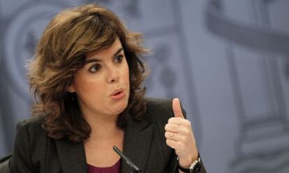 La vicepresidenta del Gobierno, Soraya Sáenz de Santamaría.