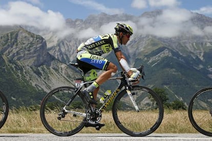 Contador, durante la 18&ordf; etapa.