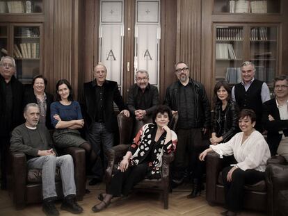 Los asistentes a la cena de celebración de los 25 años de la Academia de Cine.