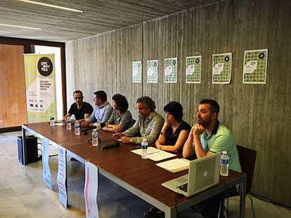 Miembros de la PICUV, plataforma en la que se integran los nueve festivales urbanos de Valencia. 