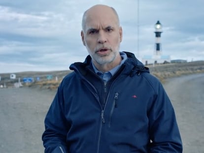 El jefe de Gobierno de la Ciudad de Buenos Aires, Horacio Rodríguez Larreta, durante el vídeo de lanzamiento de su campaña presidencial.