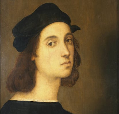 Autoretrato de Rafael (1506), propiedad de la Galería de los Uffizi (Florencia).