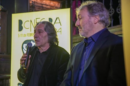 Xavier Marcé i Carlos Zanón en la presentación del festival BCNegra
