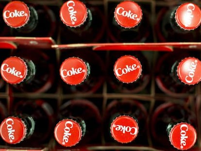 Garrafas de Coca-Cola.
