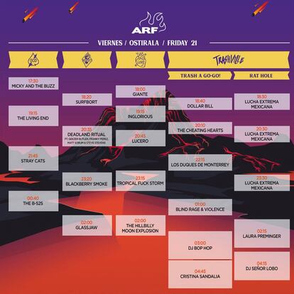 Pincha aquí para ver los horarios del viernes