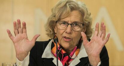 La alcaldesa Manuela Carmena.