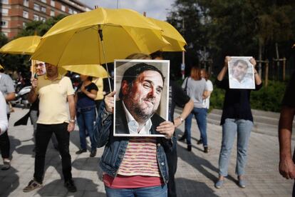 Protestes al carrer després de fer-se pública la sentència del Suprem, el 14 d'octubre.