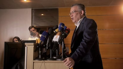 Enrique Márquez ofrece una conferencia de prensa este jueves 25 de abril en Caracas, Venezuela.