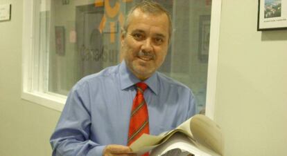 Tom Martín Benítez, en los estudios de Canal Sur.