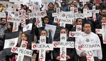 Manifestación en Ciudad de México por las personas desaparecidas.