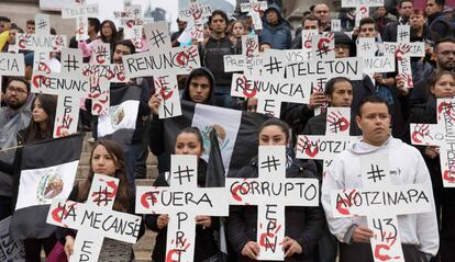 Manifestaci&oacute;n en Ciudad de M&eacute;xico por las personas desaparecidas.