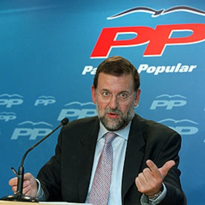 Mariano Rajoy, durante su rueda de prensa de ayer.