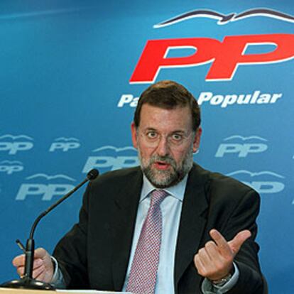 Mariano Rajoy, durante su rueda de prensa de ayer.