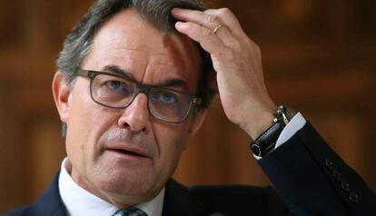 Artur Mas, en el Palau de la Generalitat