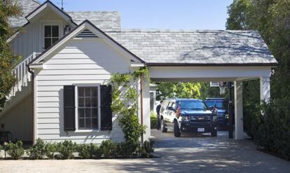 El coche de Barack Obama, en casa del director J.J. Abrams en Los Angeles.