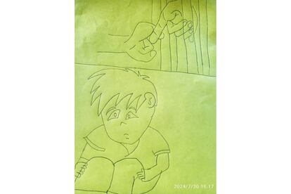 El dibujo de un niño de Nicaragua. 