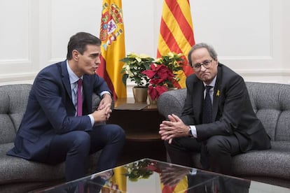 Reunión de Sánchez y Torra en diciembre en el Palau de Pedralbes.