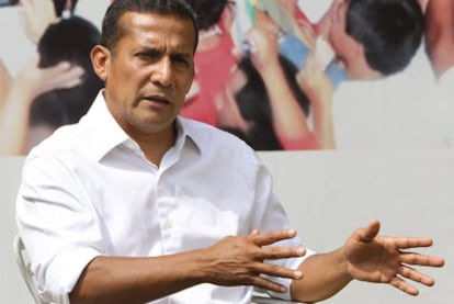 Ollanta Humala, durante una entrevista este lunes en su casa de Lima.
