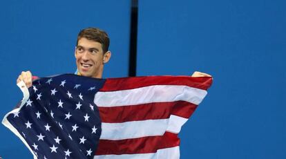 Phelps fez hist&oacute;ria no Rio.