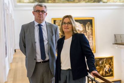 Miguel Falomir, director adjunto de Conservación e Investigación del Museo del Prado, y María Cruz de Carlos Varona, jefa de estudios del Centro de Estudios del Museo del Prado.