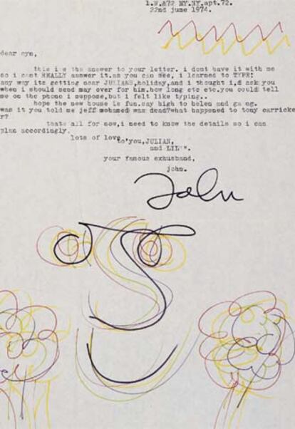 Dos cartas escritas por el ex Beatle John Lennon, con detalles sobre su vida personal, serán las estrellas de una subasta en Christie&#39;s, en Londres.
