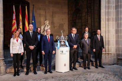 Presentación del ATP 500 Barcelona Trofeo Conde de Godó en el Ayuntamiento de Barcelona que se celebrará del 12 al 20 de abril.