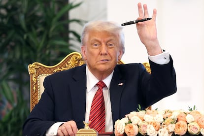 Donald Trump en Doha, Qatar, el 14 de mayo de 2025.