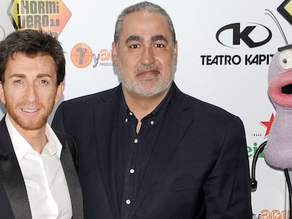 Pablo Motos y Jorge Salvador, en una fiesta en Madrid en 2013.