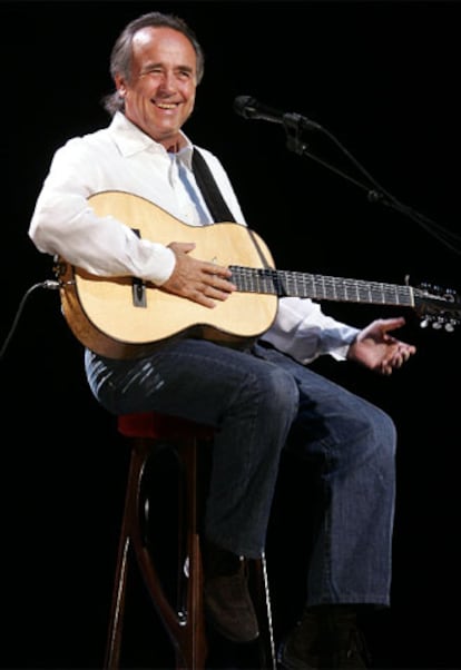 En la imagen, Joan Manuel Serrat durante el concierto de apertura del Festival de Otoño de Madrid.