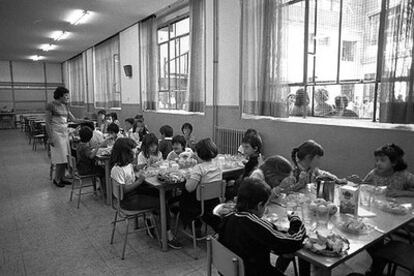 Comedor en un colegio de Madrid.