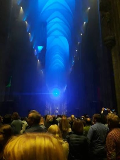 La Catedral de Colonia durante el espectáculo 'Silent Nod'.