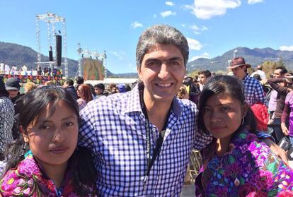 Ernesto Nemer durante una visita a Chiapas en febrero.