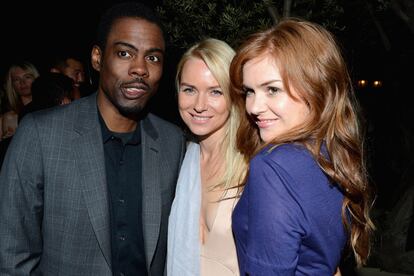 Naomi Watts con dos cmicos, Chris Rock e Isla Fisher.