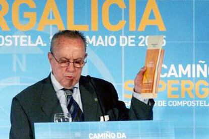 Manuel Fraga, durante la presentación en Santiago del libro <i>Camino de la Supergalicia.</i>