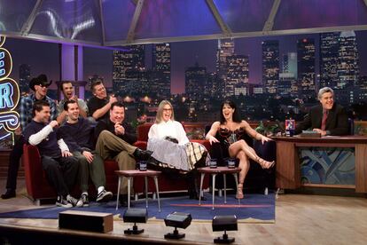 Smash Mouth, en la cumbre de su fama, compartiendo entrevista en el programa de Jay Leno con Diane Keaton. Era febrero del año 2000.