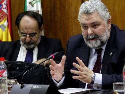 El fiscal superior de Andalucía, Jesús García Calderón, en octubre en el Parlamento.