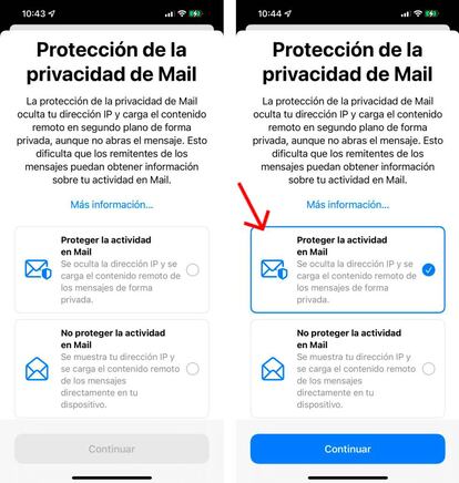 Configura la privacidad de tu email en iOS 15.