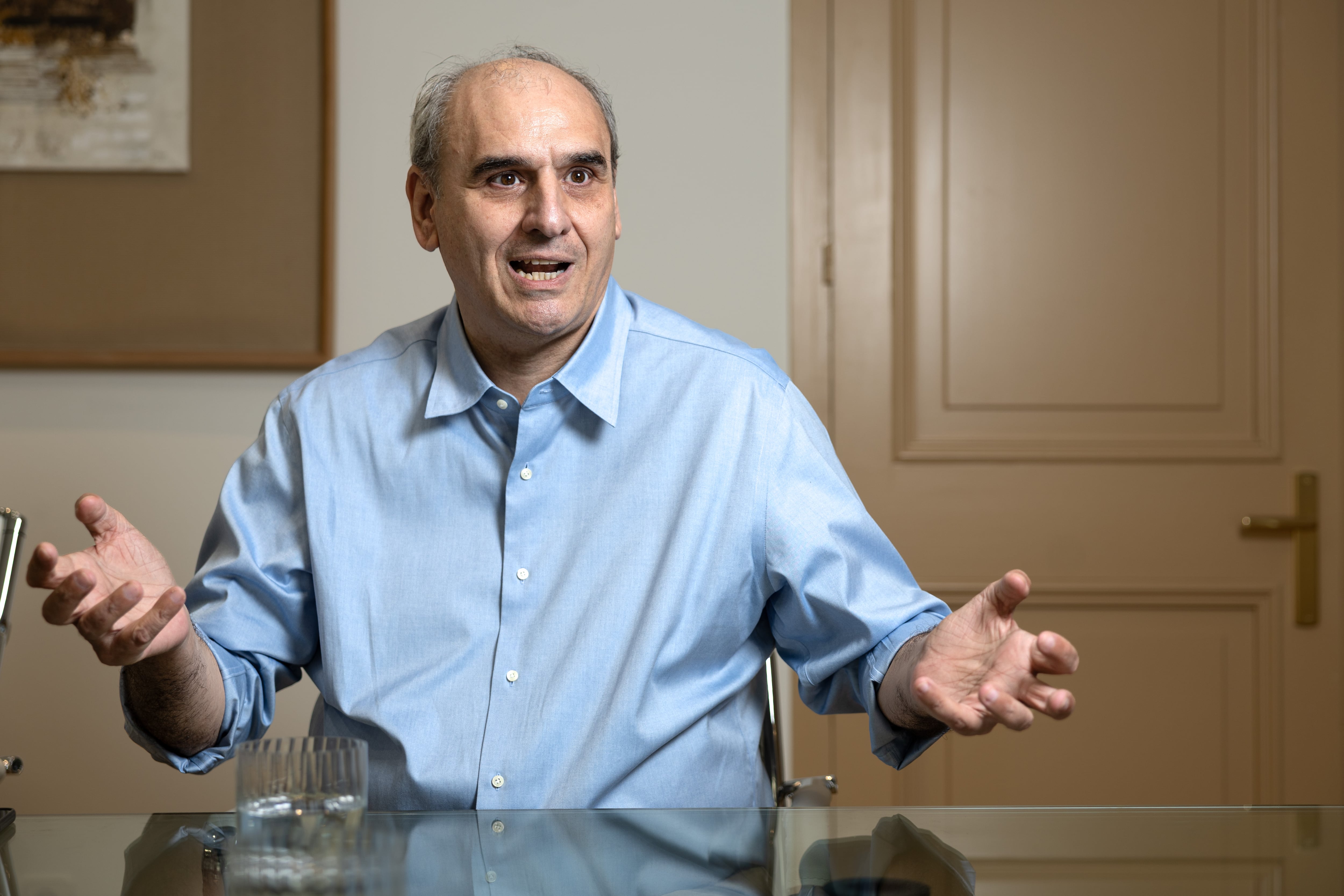 Juan Carlos Barrabés, durante la entrevista.