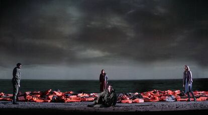 Eric Cutler (Idomeneo), Eleonora Buratto (Elettra), David Portillo (Idamante) y Anett Fritsch (Ilia) en el cuarteto del tercer acto de 'Idomeneo'.
