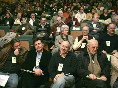En primera fila, de izquierda a derecha, Joan Ridao, Albert Benach, Joan Puigcercós, Josep Lluís Carod y Jordi Carbonell.